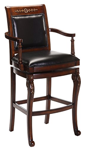 Hillsdale Furniture 61574-Bar Hillsdale 61573 Douglas Wood Counter Stool, Distressed Cherry with Gold Highlights Finish,