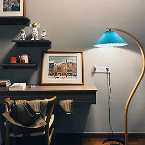 BNNP Floor Lamp with Hanging Lamp Shade - White