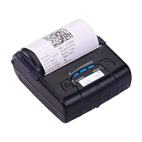 Portable 80mm Thermal Receipt Printer Handheld Barcode Printer USB BT ESC/POS Command