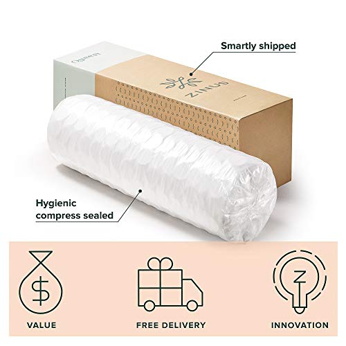 ZINUS 8 Inch Quilted Pocket Spring Mattress / Bed-in-a-Box, Queen