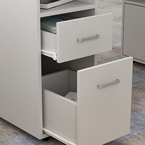 Homsee L-Shaped Corner Computer Desk with Storage, White