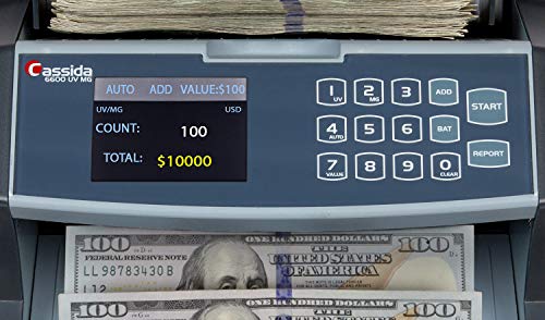 Cassida 6600 UV/MG Counterfeit Detection Business Grade Currency Counter