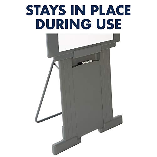 Quartet Easel, Adjusts 39" to 72" High, Collapsible, Portable, Whiteboard, Flipchart Holder, DuraMax Presentation, Gray (200E)