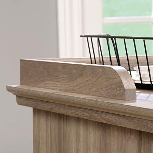 Sauder 418270 Barrister Lane L-Desk, L: 68.90" x W: 68.90" x H: 31.85", Salt Oak finish