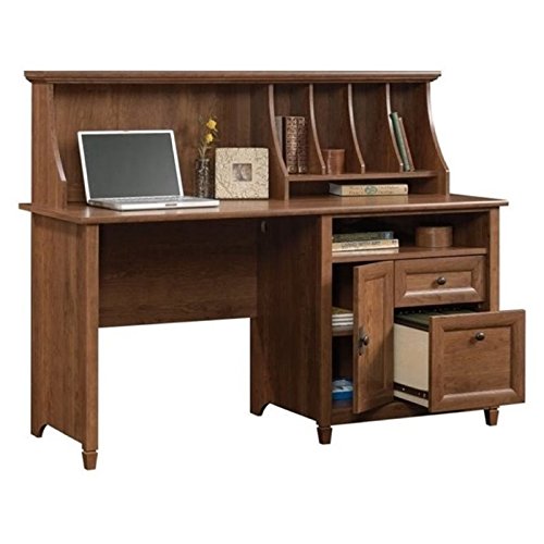 Bowery Hill Computer Desk with Hutch in Auburn Cherry