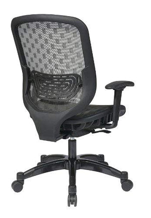 SPACE Seating DuraFlex Charcoal Back and Seat, Self Adjusting 4-to-1 Synchro Tilt with Gunmetal Finish Managers Chair
