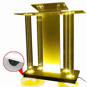 None Lectern Podium Stand with LED Lights - Large Church Chanting Desk