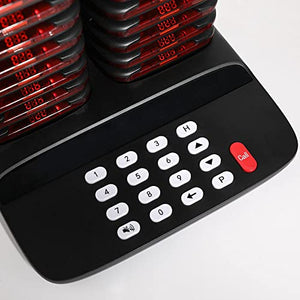 AGJ Restaurant Pager System Wireless Calling System 20 Pagers - Beeper Buzzer Vibration Flash