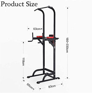 BZLLW Power Tower Pull Up Dip Station for Home Gym Adjustable Height Strength Training Workout Equipment