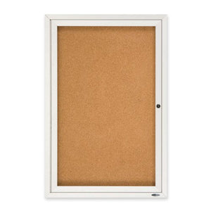 Quartet Enclosed Cork Indoor Bulletin Board, 2 x 3 Feet, Aluminum Frame (2363)