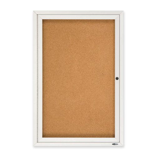 Quartet Enclosed Cork Indoor Bulletin Board, 2 x 3 Feet, Aluminum Frame (2363)