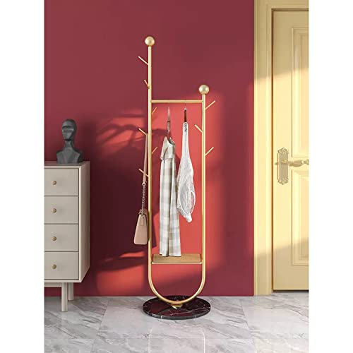 BinOxy Free Standing Coat Rack - Multifunctional Bedroom and Living Room Storage Shelf