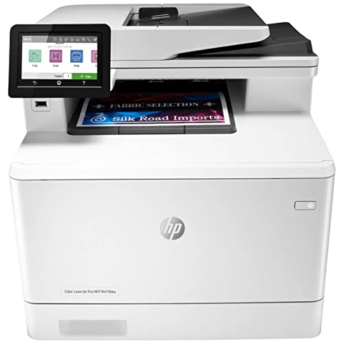 HP Laserjet Pro M479fdwB Wireless Color All-in-One Laser Printer for Home Office, White - Print Scan Copy Fax - 28 ppm, 600 x 600 dpi, 8.5 x 14, Auto Duplex Printing, 50-Page ADF, Ethernet, Bluetooth