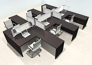 UTM Furniture Modern Aluminum Office Workstation Desk Set, OT-SUL-FPS36