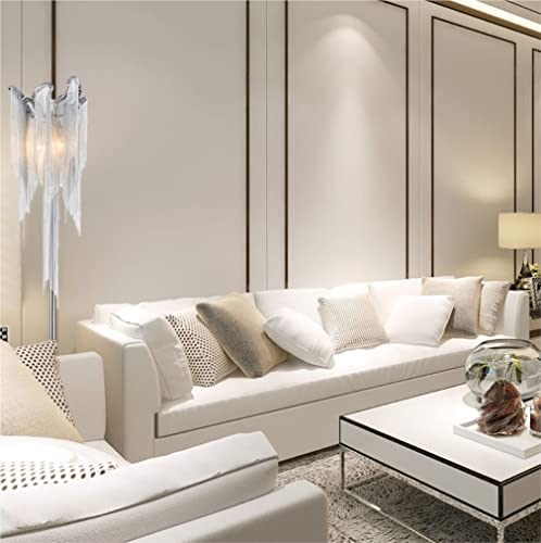 KAACH Dimmable Modern Silver Tassel Floor Lamp