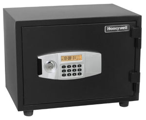 Honeywell Safes & Door Locks - 2112 Steel 1 Hour Fireproof and Water Resistant and Security Safe with Dual Digital Lock and Key Protection, 0.55-Cubic Feet, Black