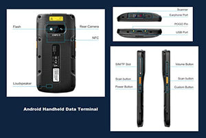 Upgraded Rugged Extreme Handheld Mobile Computers Data Terminal with Honeywell 2D QR Barcode Scanner Android 8.1, Qualcomm Octa CPU, 5" Touch Screen, 4G LTE