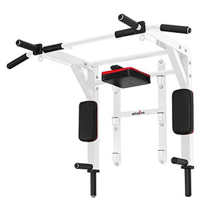 STOZM Pull Up Bar – Multi-Functional Strength Training Chin Up Bar with 3-Level Height Adjustability for Total Body Exercises (White) (BH0D)