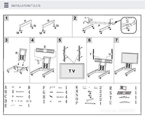 sunter98 Rolling TV Mount Stand Trolley 32-65inch Plasma Screen LED LCD Monitor Low Height Stand Cart D750