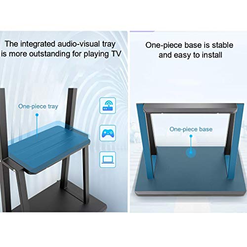 YokIma Mobile TV Stand for 55-80 Inches Screen with Rolling Wheels and Height Adjustment
