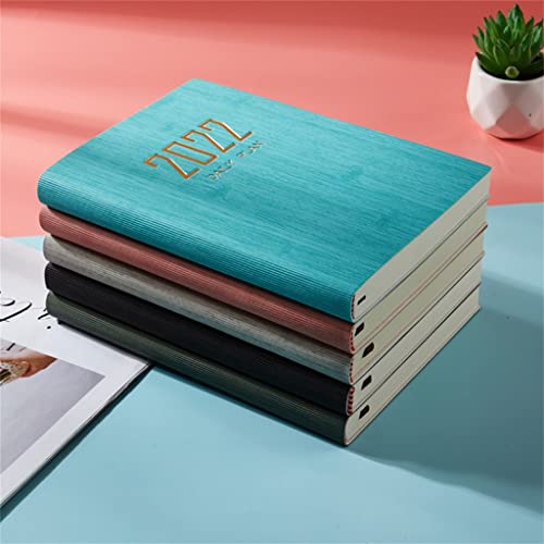 YFQHDD Time Management Schedule Book 2022 Color Calendar Dates Table Coil Planner Reminder Timetable Desk A5 Notebook (Color : A, Size : A5)