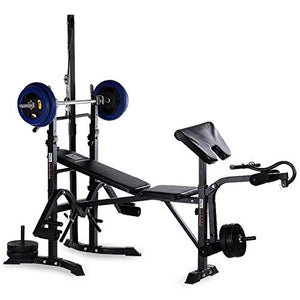 Olympic Weight Benches, Adjustable Weight Benche Set Multifunctional Weight-Lifting Bed Weight-Lifting Machine Fitness Equipment