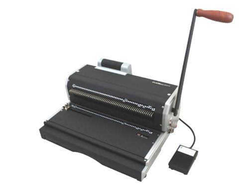 Akiles Coilmac-ER 41 Plus Manual Coil Punch with Electric Coil Inserter, Special 4 x 5mm Oval Holes, Fully Disengageable Pins, Letter 4:1 pitch (0.248"), Extended Single Punching Length (13")