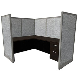 G GOF 1 Person Workstation Cubicle (5'D x 6'W x 4'H) - Office Partition & Room Divider