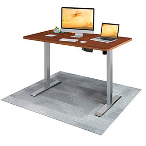 Flexispot EN1 Primo Electric Standing Desk Adjustable Height Desk for Home Office Computer Workstation, Whole Piece Walnut Desktop with Gray Leg, 48x30INCH