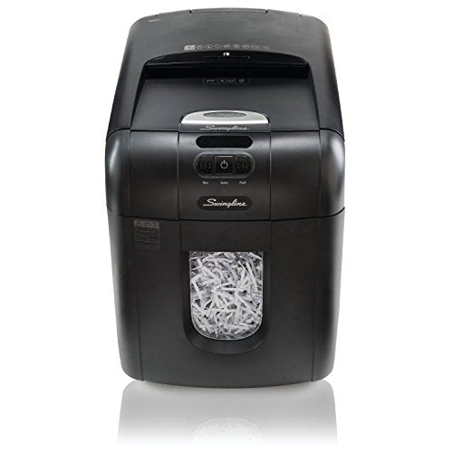 Swingline Paper Shredder, Auto Feed, 130 Sheet Capacity, Super Cross-Cut, 1-2 Users, Stack-and-Shred 130X (1757571)