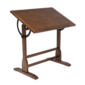 Offex Home Vintage Drafting Table 36" Rustic Oak