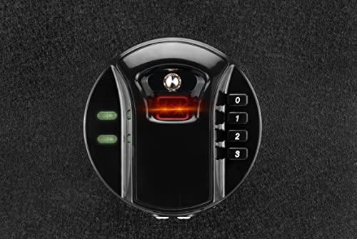 BARSKA AX12476 Quick Access Keypad Biometric Fingerprint Security Safe Box 0.46 Cubic Ft, Black .46CF