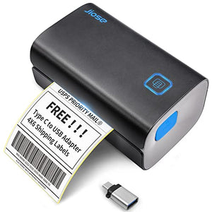 Thermal Label Printer, Jiose 162mm/s 4X6 Desktop USB Shipping Label Printer for Shipping Packages Mailing Home Small Business, Compatible with Amazon, Ebay, Etsy, Shopify, FedEx, UPS