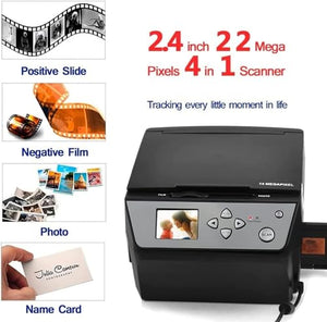 MAHWER Slide Scanner, Convert Color & B&W 35mm, 110Film Negatives to JPEG, 22MP Digital Film