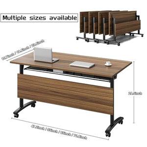 Ysjndasm Modern Office Conference Table 4 Pack - Folding Training Table with Caster Wheels