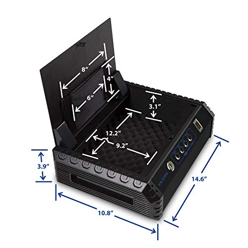 Viking Security Safe VS-37PZ Two Gun Safe with FBI Certified Fingerprint Safe Biometric Safe Sensor & Keypad 2 Handgun Capacity Pistol Safe