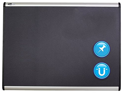 Quartet Prestige Plus Magnetic Fabric Bulletin Board, 4 x 3 Feet, Aluminum Finish Frame, One Board per Order (MB544A)