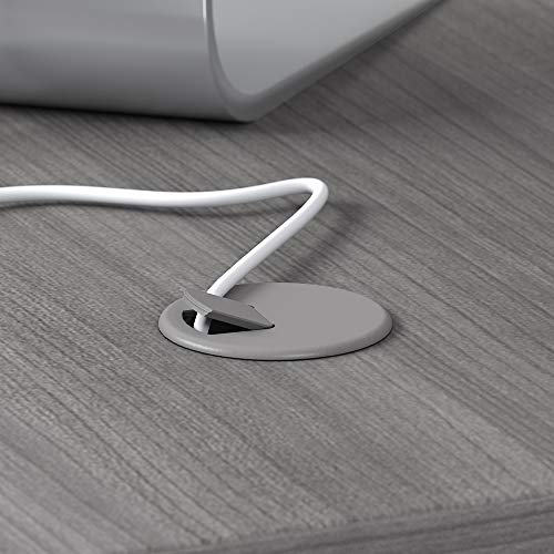 Bush Business Furniture Studio C L Shaped Desk with Return, 72W x 30D, Platinum Gray