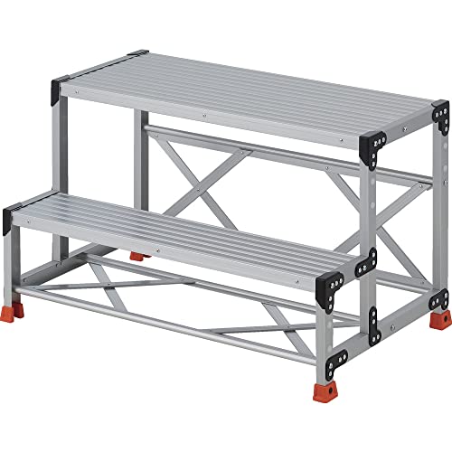 TRUSCO TSF-2106 2-Step Step Stool 78.7" x 1.3' Top Plate 1000x400