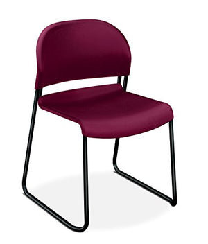 HON Guest Stacker High-Density Stacking Chair, Mulberry