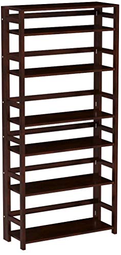 Regency Flip Flop 67-inch High Folding Bookcase- Mocha Walnut
