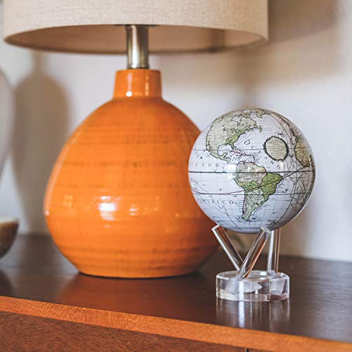 Antique Terrestrial White MOVA Globe 4.5"