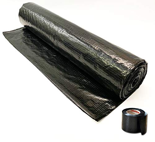 A.A 14' Wide Underbelly/Belly Bottom Kits with Flex Mend Tape for RVs and Campers | Belly Bottom Kits for Mobile Homes with FlexMend Tape (80')