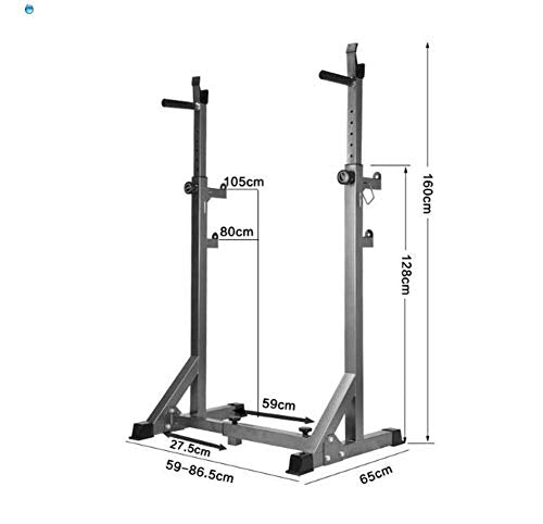 COLOM Squat Rack Stand Barbell Free Press Bench Home Gym Barbell Rack, Adjustable Bench Press Rack, Portable Steel Rack Bench Squat Pole Home Fitness Equipment Exercise Equipment Strength Training