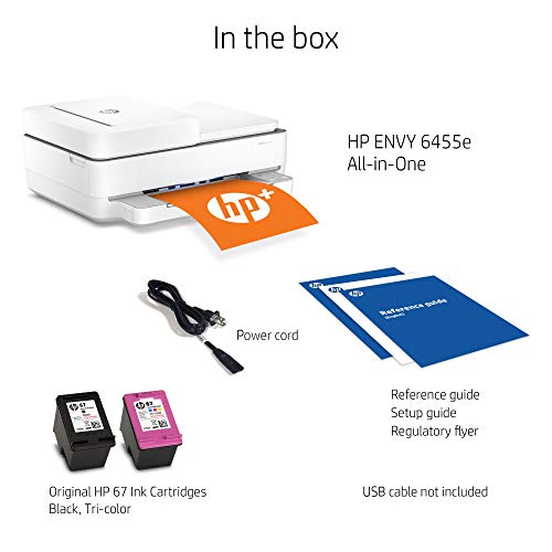 HP ENVY 6455e All-in-One Wireless Color Printer with bonus 6 months Instant Ink with HP+ (223R1A)