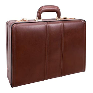 McKleinUSA V Series, Coughlin, Top Grain Cowhide Leather, Leather 4.5" Expandable Attaché Briefcase, Brown (80464), 18 L x 4 5 W x 13 H