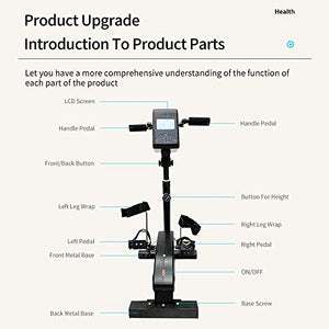 Konliking Electronic Physical Therapy Rehabilitation Bike for Senior Recumbent Indoor Pedal Exerciser Training Hand Arm Foot Leg Knee Passive Assist for the Handicap Disabled Stroke 180W Spasm Mode