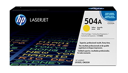 HP 504A (CE252A) Yellow Toner Cartridge for HP Color LaserJet CP3525 CM3530