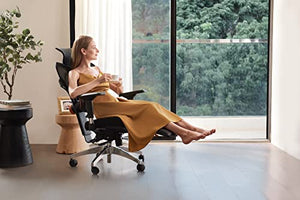 Newtral Ergonomic Office Chair with Adaptive Lumbar Support | High Back Computer Desk Chair | Footrest, Adjustable Arms, Headrest | Tilt Function, 4D Armrest Recliner | Home Office