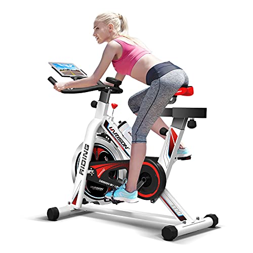 HARISON Exercise Bike Indoor Cycling Bike Fitness Stationary 35LBS Flywheel Bicycle for Home Cardio Workout Machine Training with Comfortable Seat with Digital Monitor (with Big Seat)
